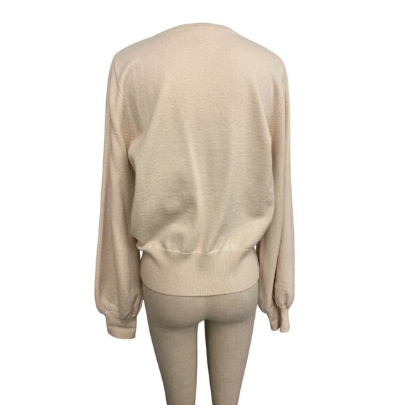 Philosophy Republic Clothing Women's Cable Knit Sweater Beige Elegant Design - Picture 6 of 11